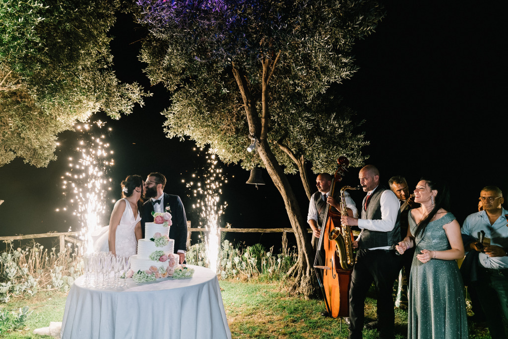 Location sul mare in Campania: wedding cake